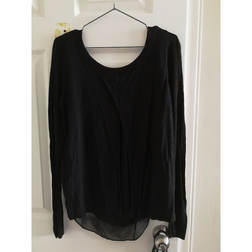 Black long sleeved sweater